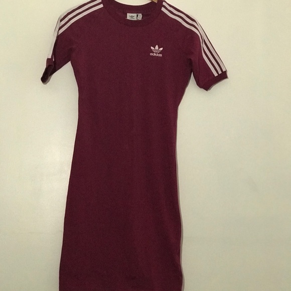 adidas dress burgundy